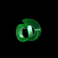 a green ring on a black background